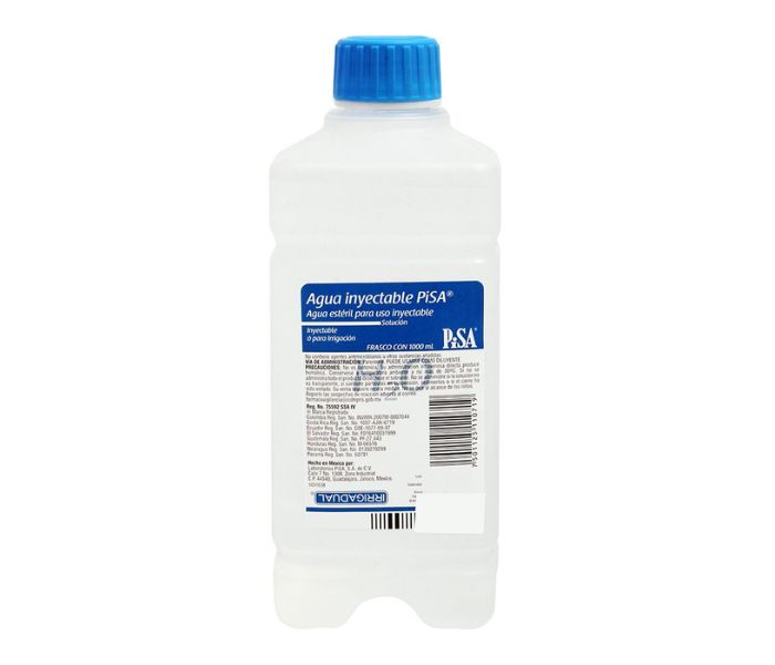AGUA INYECTABLE PISA (AGUA ESTERIL) 1000 ML SOLUCION