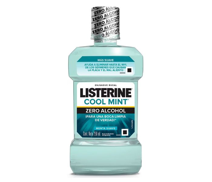 ENJUAGUE BUCAL LISTERINE COOL MINT SIN ALCOHOL 250 ML