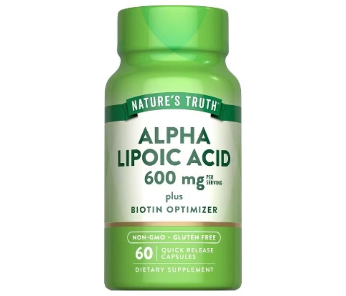 ÁCIDO ALFA LIPOICO OPTIMIZADOR DE BIOTINA (NATURES TRUTH) 600 mg 60 cápsulas