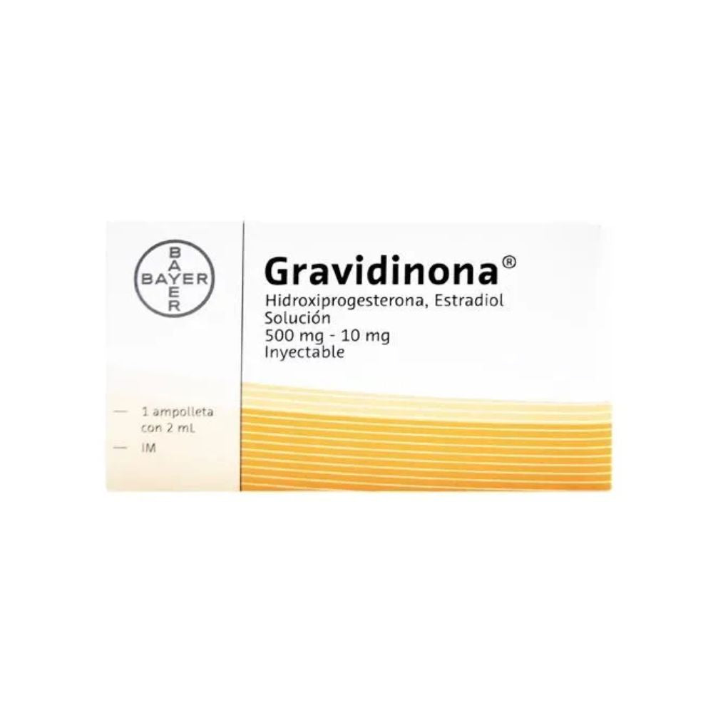 GRAVIDINONA (HYDROXYPROGESTERONE / ESTRADIOL) 500/10MG INJECTABLE SOLUTION