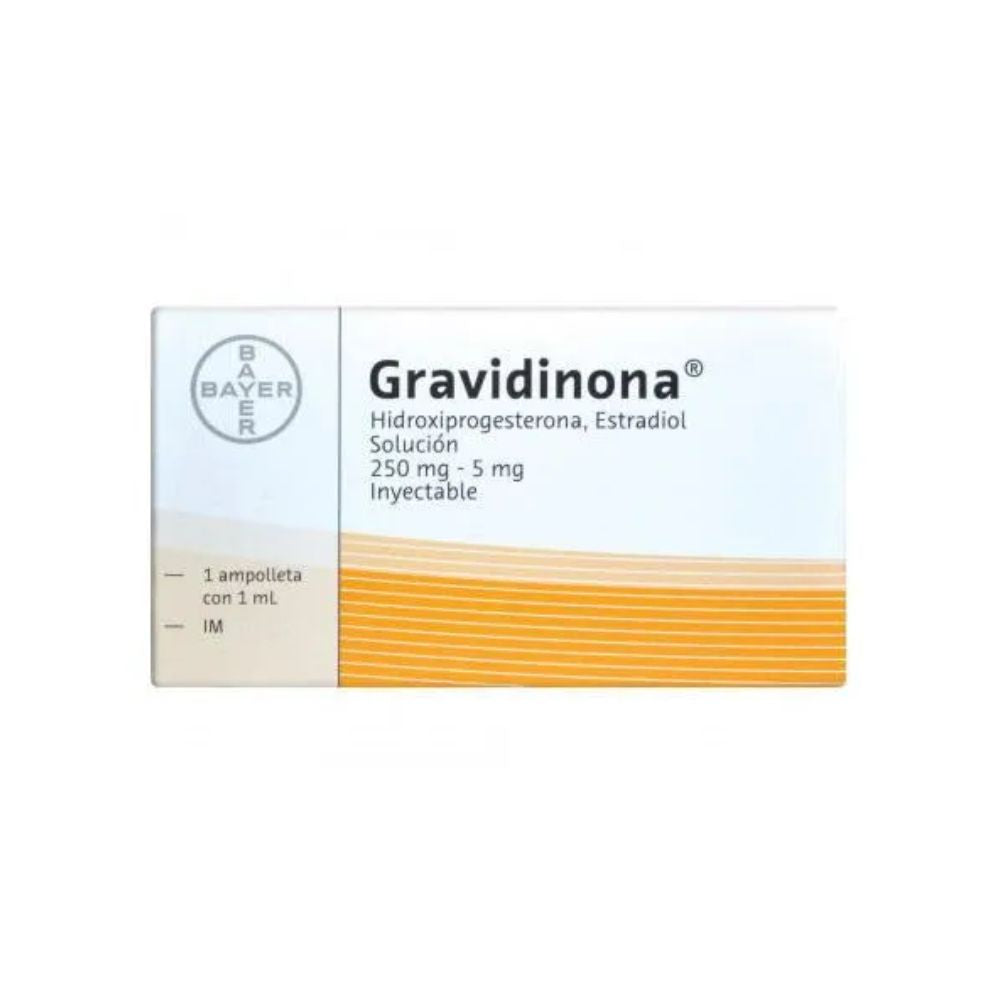 GRAVIDINONA (HYDROXYPROGESTERONE / ESTRADIOL) 250/5MG INJ SOL