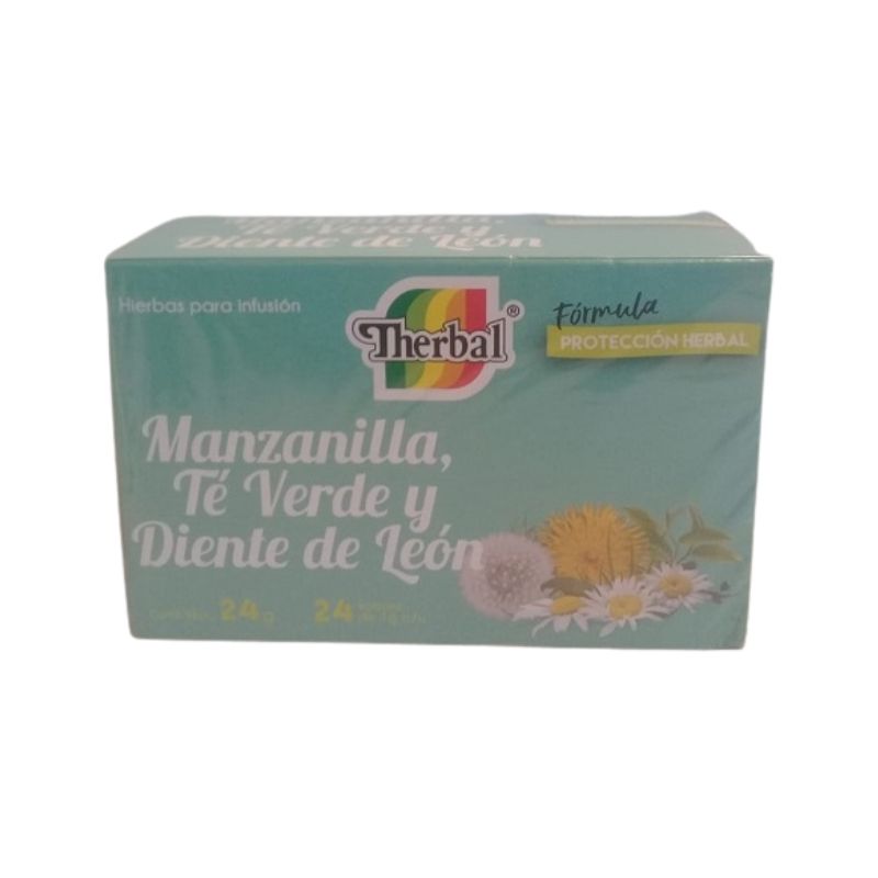 CHAMOMILE, GREEN TEA AND DANDELION (CHAMOMILE, GREEN TEA AND DANDELION) 24G SACHETS