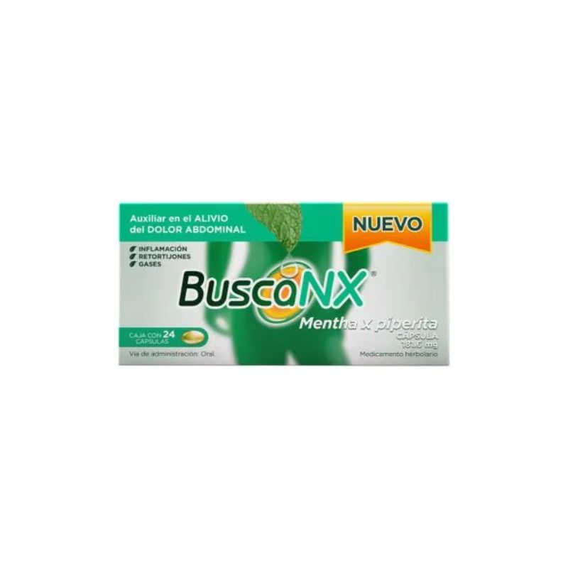 BUSCANX 181.6MG (MENTHA X PIPERITA) WITH 24 CAPSULES