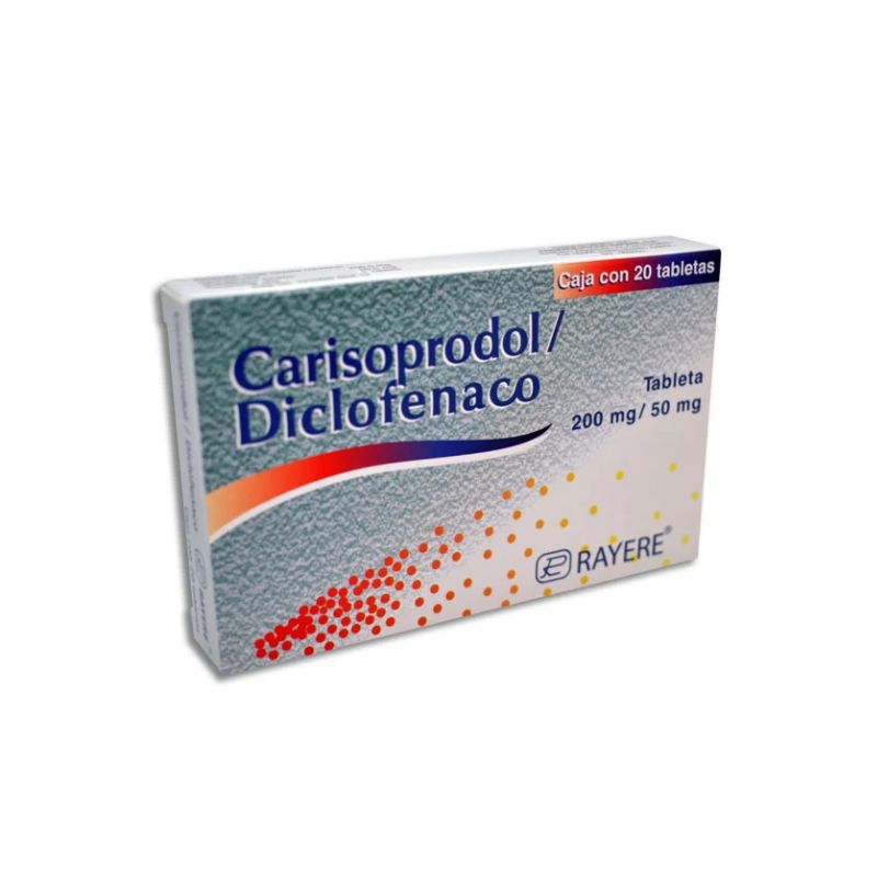 DUOFLEX (DICLOFENAC / CARISOPRODOL) 20 TABLETS