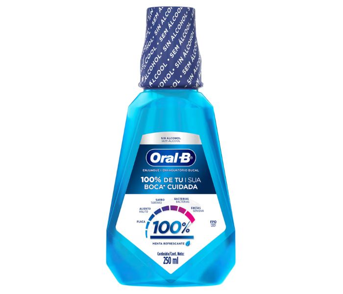 ENJUAGUE BUCAL ORAL B 100% 250 ML