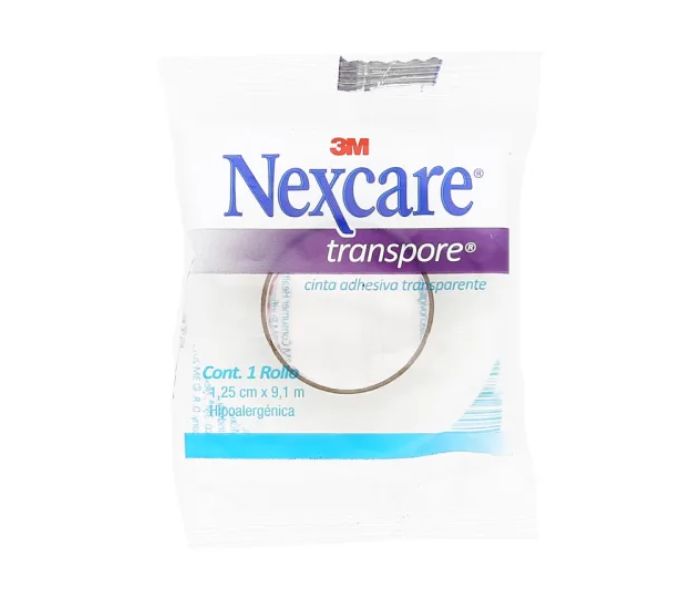 CINTA TRANSPORE (NEXCARE) 1.25cm x 9.1m