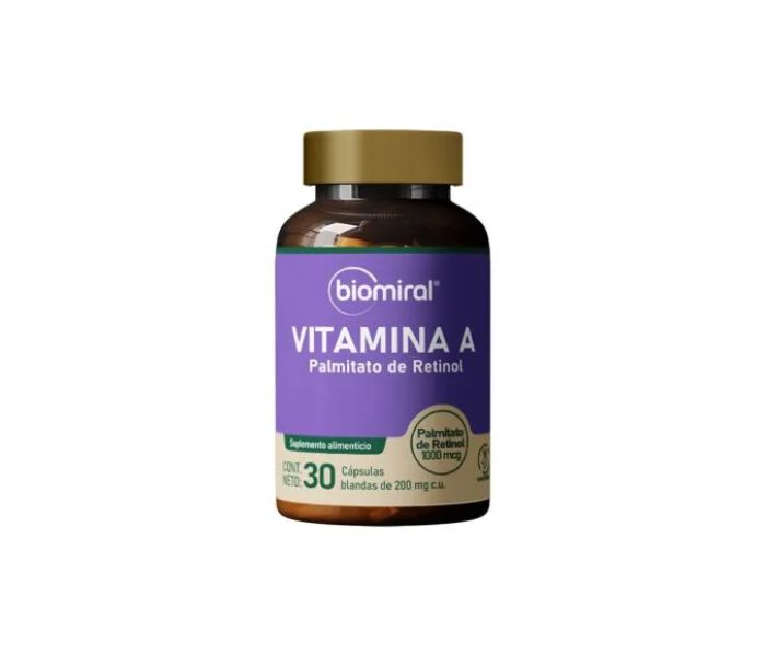 VITAMINA-A (Biomiral) Fco. c/30 CAPS. 200 MG