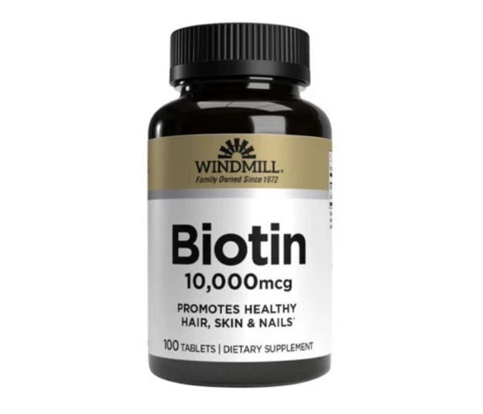 VITAMINAS BIOTINA (WINDMILL) 100 TABLETAS 10,000 mcg