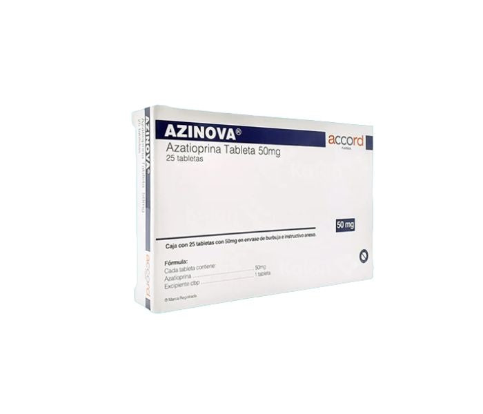 AZINOVA (AZATIOPRINA) 50 MG 25 TABLETAS