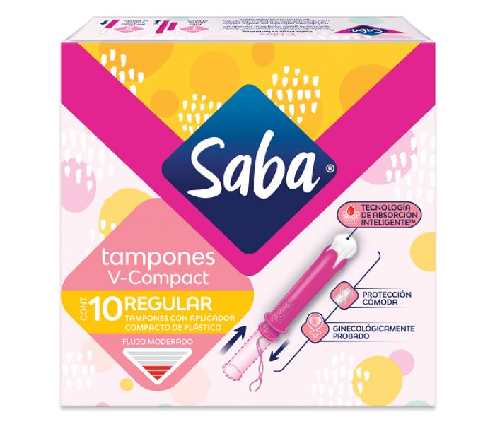 TAMPONES SABA REGULAR COMPACTO 10 PIEZAS