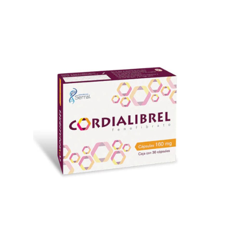 CORDIALIBREL (FENOFIBRATE) 160MG 30 CAPSULES