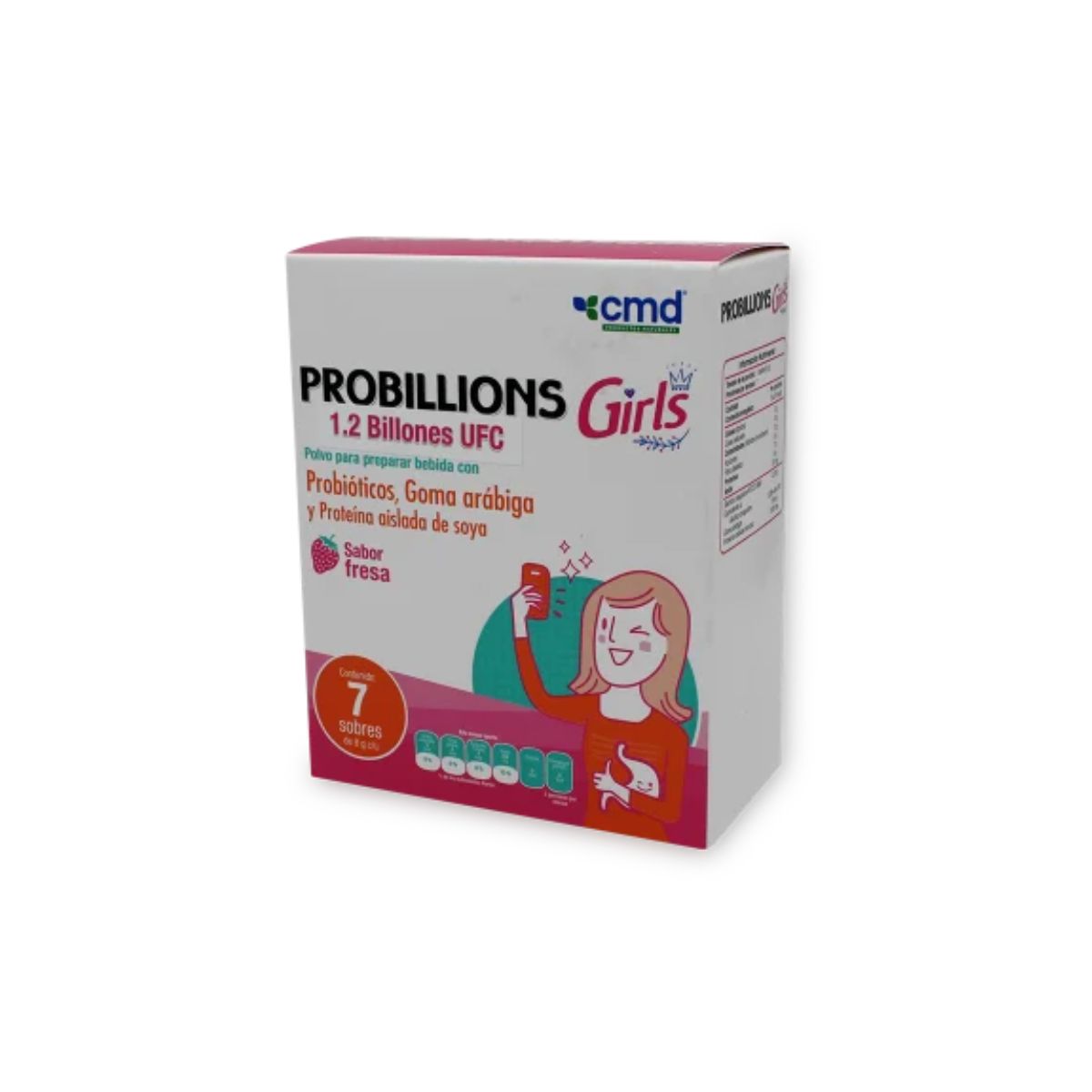 PROBILLIONS GIRLS (PROBIOTICS, GUM ARABIC AND ISOLATED SOY PROTEIN) 7 SACHETS