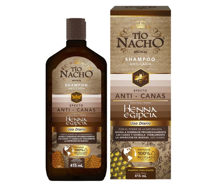 SHAMPOO TIO NACHO ANTI-CAIDA EFECTO ANTI-CANAS 415ML