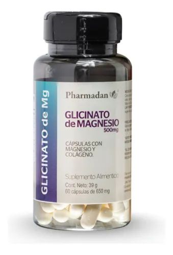 GLICINATO DE MAGNESIO (Pharmadan) Fco. c/60 CAPS. 650 MG