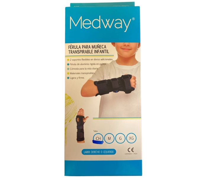 BREATHABLE WRIST SPLINT (MEDWAY) FOR CHILDREN, SMALL SIZE, 1 UNIT