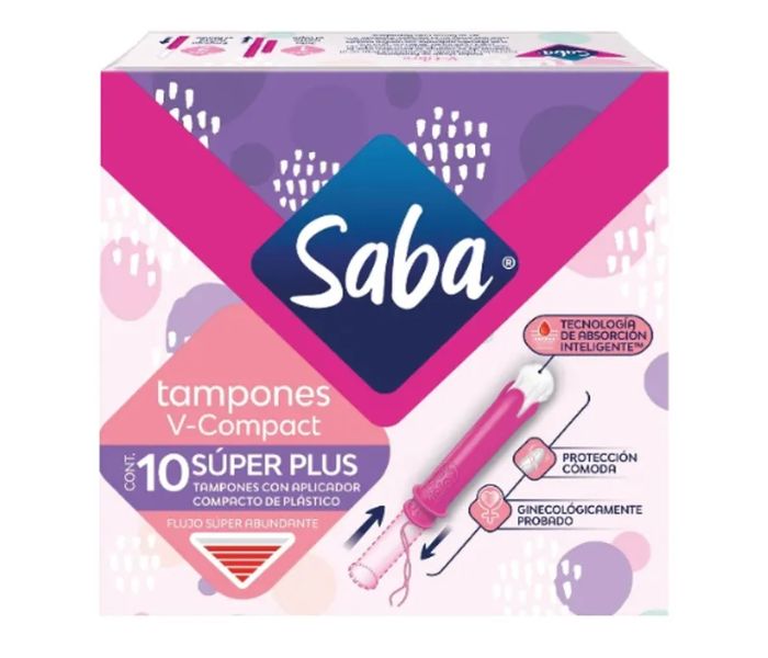 Tampones Saba Super Plus Compacto 10 Piezas