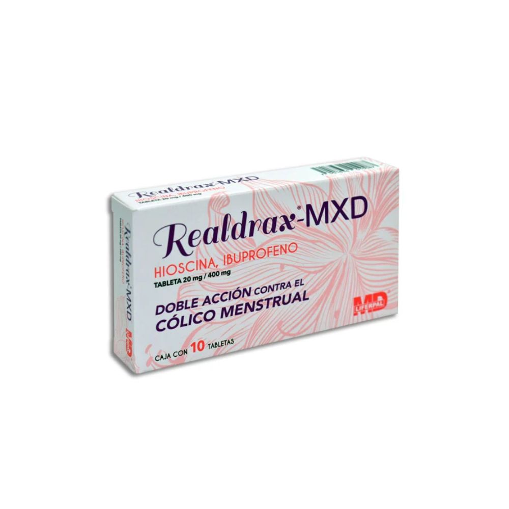REALDRAX - MXD (HYOSCINE, IBUPROFEN) 20MG/400MG 10 TABLETS