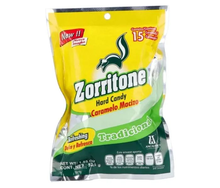 ZORRITONE TRADICIONAL C/15 CARAMELO MACIZO 52,5G