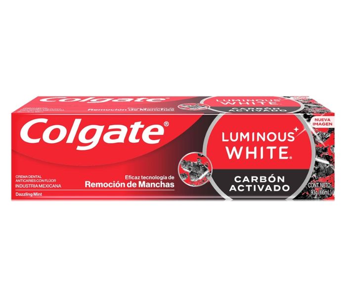 PASTA DENTAL COLGATE LUMINOUS WHITE CARBON ACTIVADO 66 ML