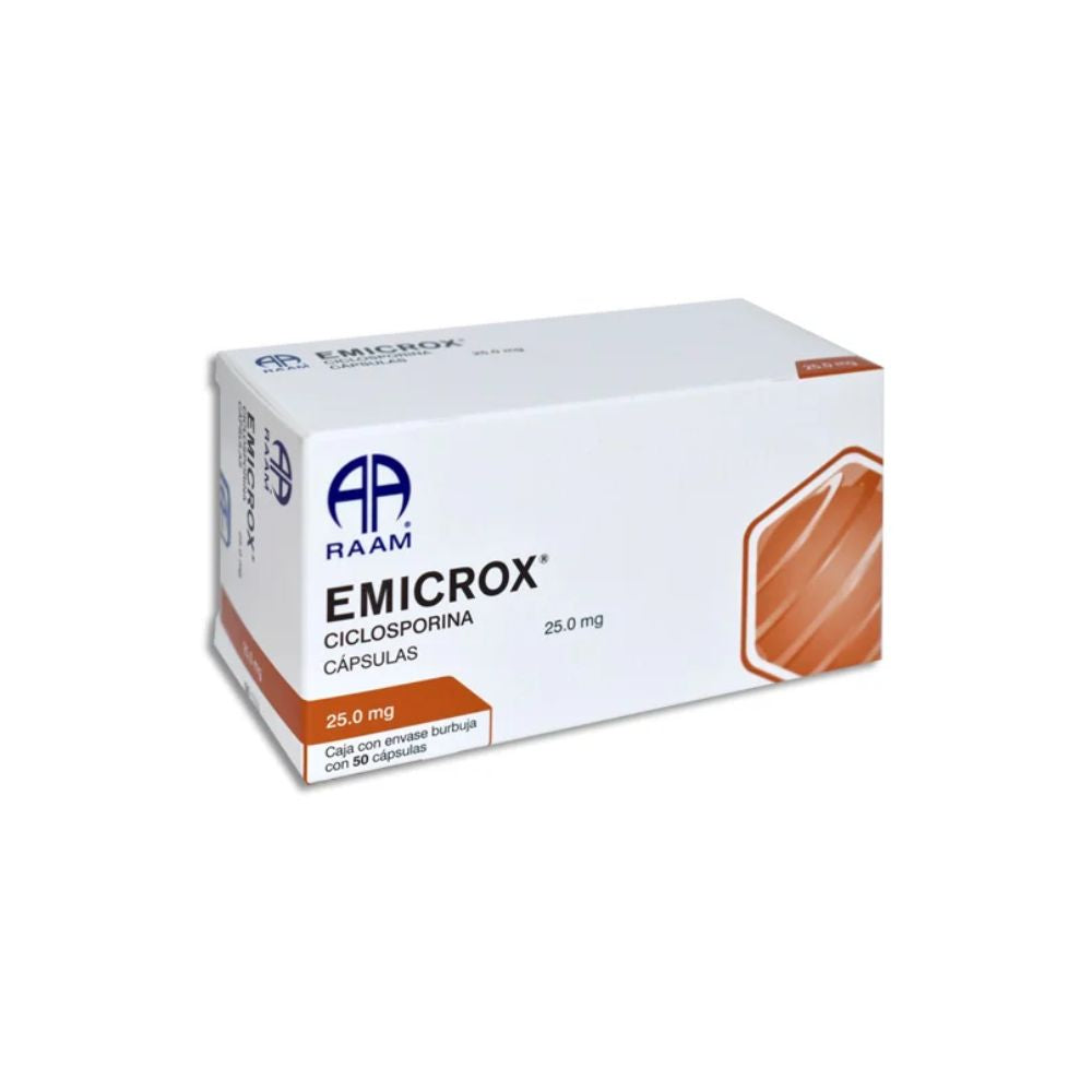 EMICROX (CYCLOSPORINE) 25MG 50 CAPS