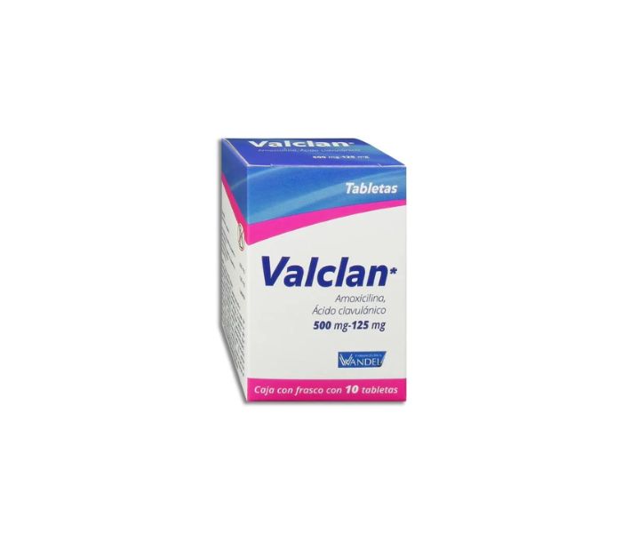 VALCLAN (Amoxicillin/Clavulanic Acid) 500MG/125MG WITH 10 TABLETS