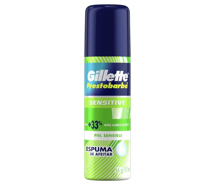 ESPUMA DE AFEITAR GILLETTE PRESTOBARBA SENSITIVE 57 ML