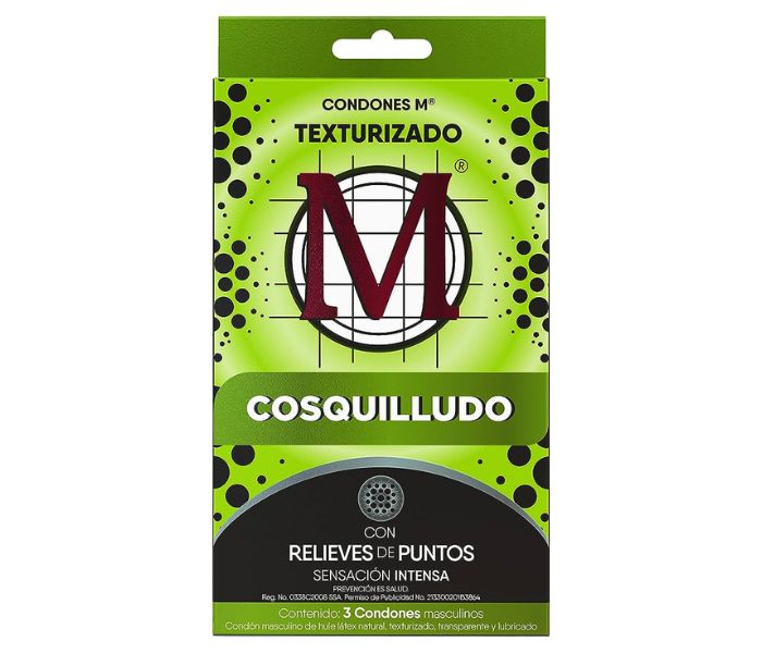 PRESERVATIVOS M TEXTURIZADOS 3 PIEZAS