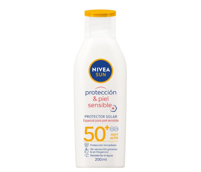 PROTECTOR SOLAR NIVEA SUN FPS50+ PIEL SENSIBLE 200ML