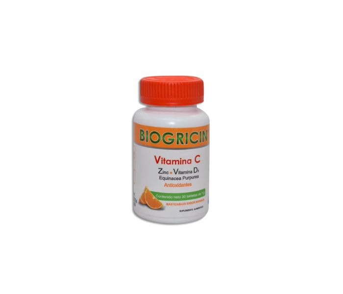 BIOGRICIN C/30 TABS. MASTICABLES SAB. NARANJA 1G