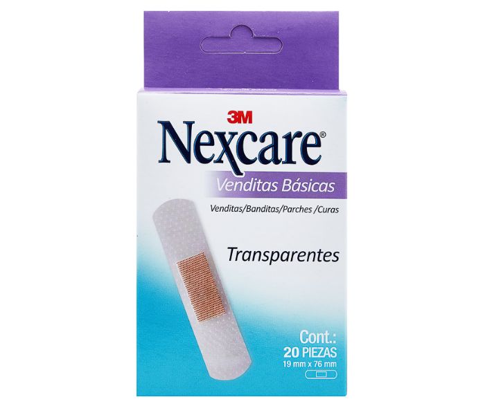 VENDITAS (NEXCARE) BÁSICAS TRANSPARENTES 20 PZ