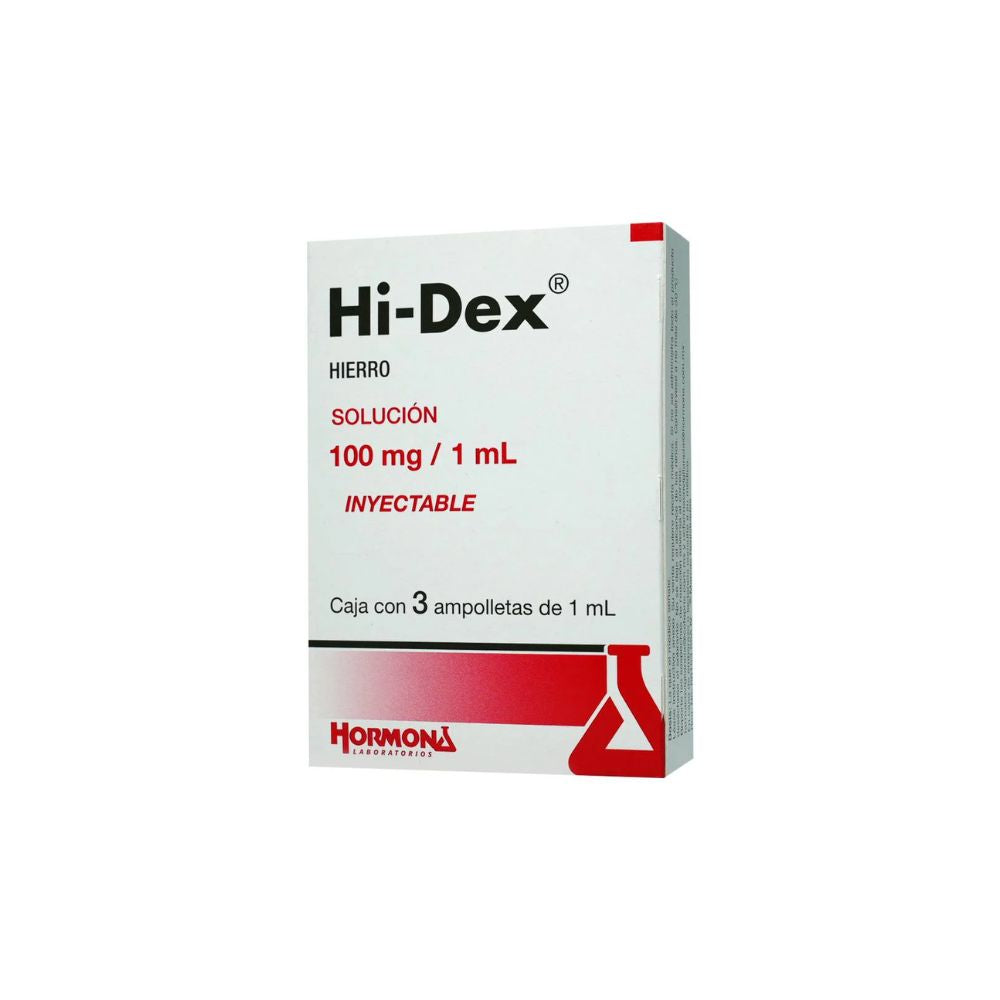 HI DEX (IRON) 100MG/1ML INJECTABLE SOLUTION *PRODUCT CANNOT BE SHIPPED OUTSIDE OF MEXICO*