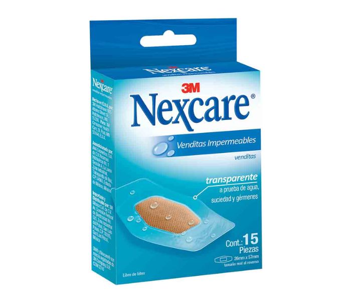 VENDITAS (NEXCARE) IMPERMEABLES TRANSPARENTES 15 PZ