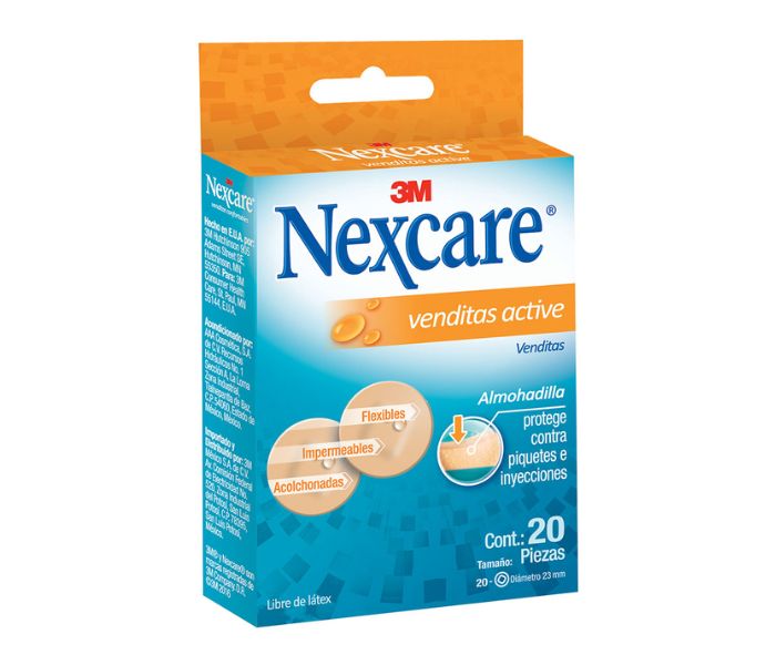 VENDITAS ACTIVE (NEXCARE) 20 PIEZAS