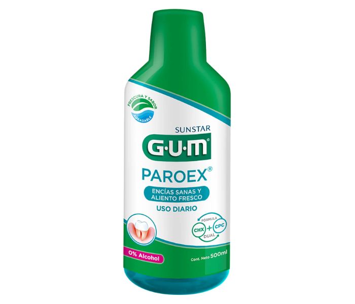 ENJUAGUE BUCAL GUM PAROEX USO DIARIO 500 ML
