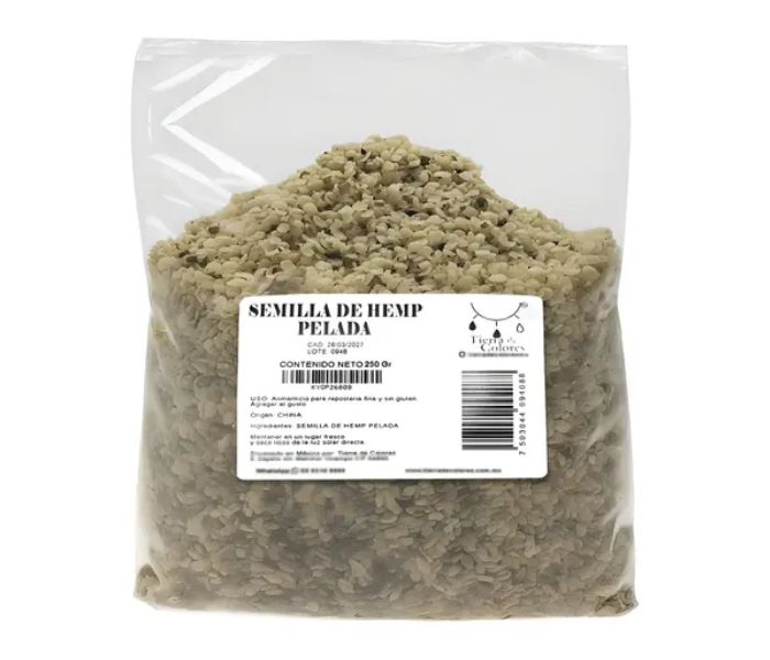 SEMILLA DE HEMP PELADA ORGANICA 250 G