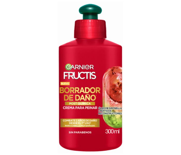 CREMA GARNIER FRUCTIS P/PEINAR BORRADOR DE DAÑO POST QUÍMICA 300 ML