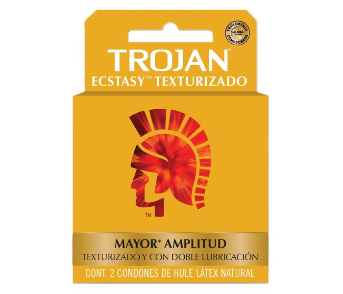 PRESERVATIVO TROJAN ECSTASY TEXTURIZADO 2 PIEZAS