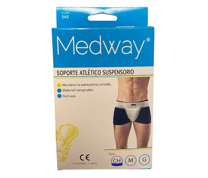 SOPORTE ATLÉTICO SUSPENSORIO (MEDWAY) TALLA CHICA 1 PZA