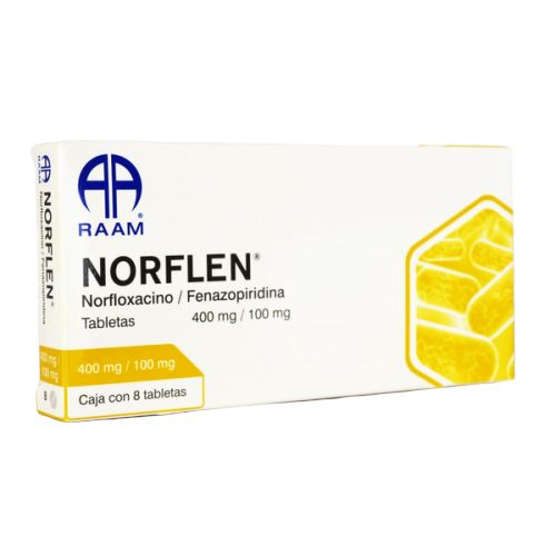 NORFLEN (NORFLOXACIN/PHENAZOPYRIDINE) 400-100MG 8TAB