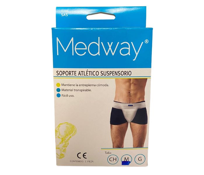 SOPORTE ATLÉTICO SUSPENSORIO (MEDWAY) TALLA MEDIANA 1 PZA