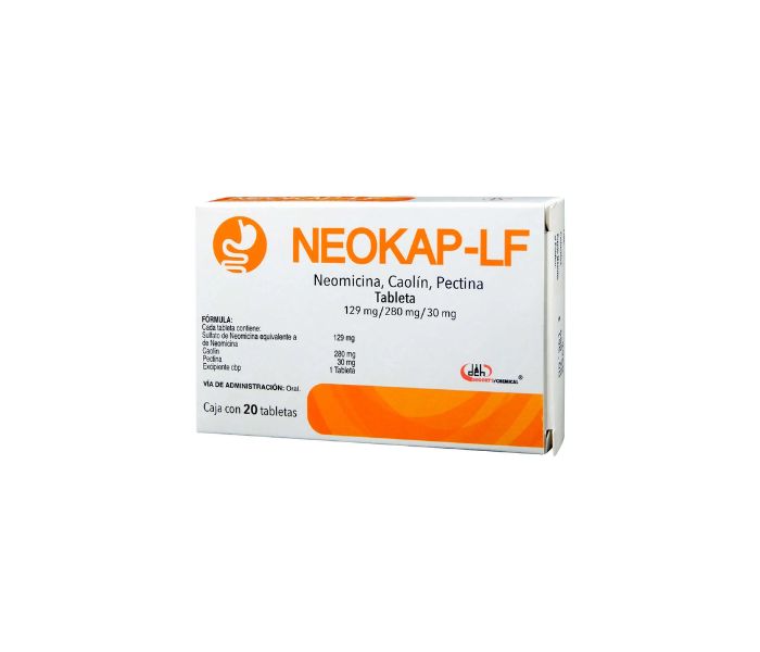 NEOKKAP-LF (NEOMYCIN/KAOLIN/PECTIN) 129MG/80MG/30 MG 20 TABLETS