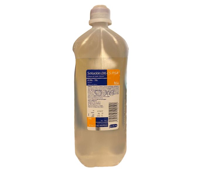 SOLUCIÓN DX-CS CLORURO DE SODIO, GLUCOSA 0.9-5% (PISA) 1000ML