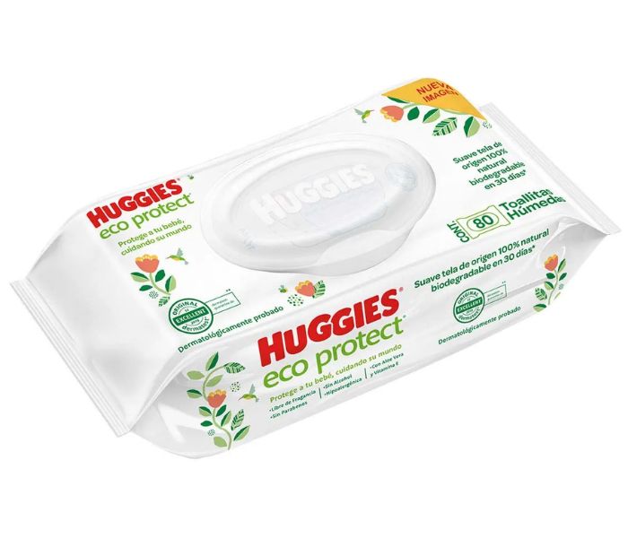 TOALLITAS HUMEDAS HUGGIES SIN AROMA 80 PIEZAS