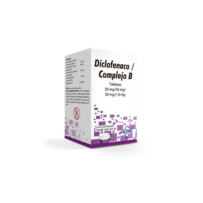 DICLOFENAC/VITAMIN B COMPLEX B/30 TAB 50/50/50/1MG (ULTRA)