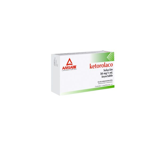 KETOROLAC 30MG/1ML (AMSA) 3 INJECTABLE SOLUTION VIALS