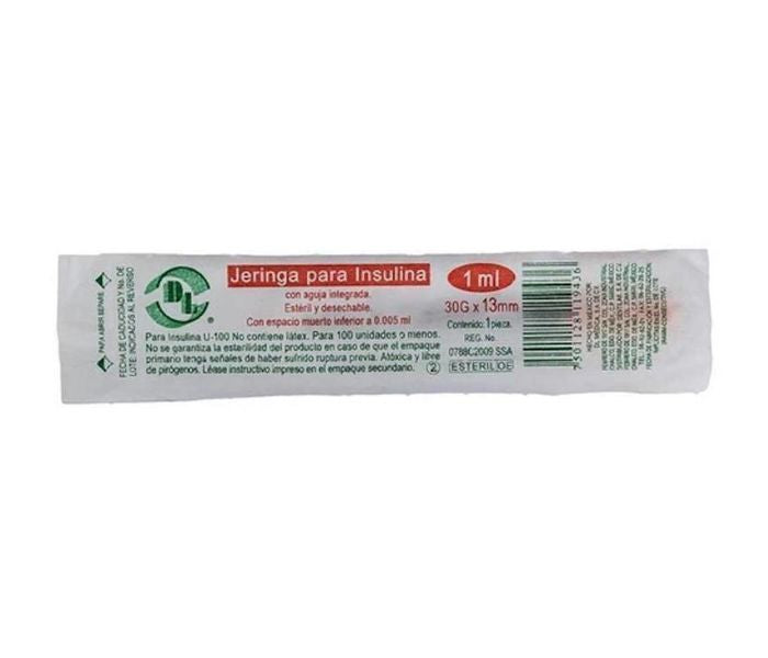 JERINGA (DL MEDICAL) PARA INSULINA 1ML 30G x 13MM 1 PIEZA
