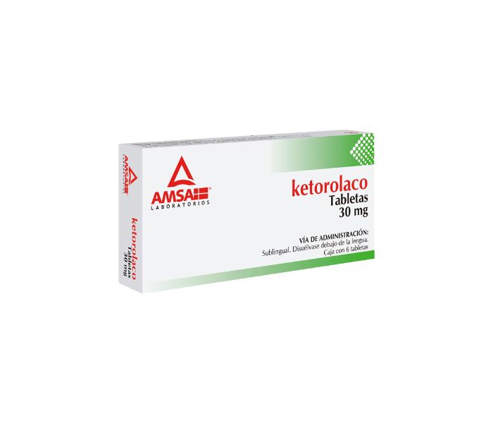 KETOROLAC (Amsa) box of 6 sublingual tablets, 30 mg