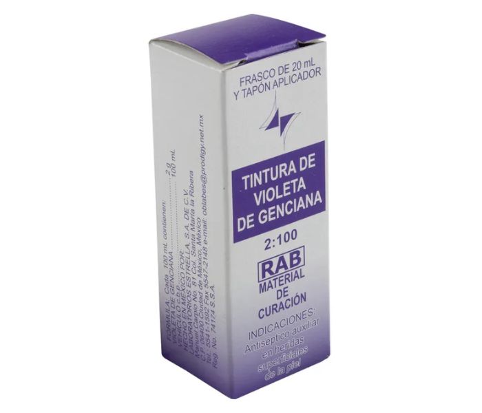 TINTURA DE VIOLETA DE GENCIANA (RAB) FRASCO 20ML