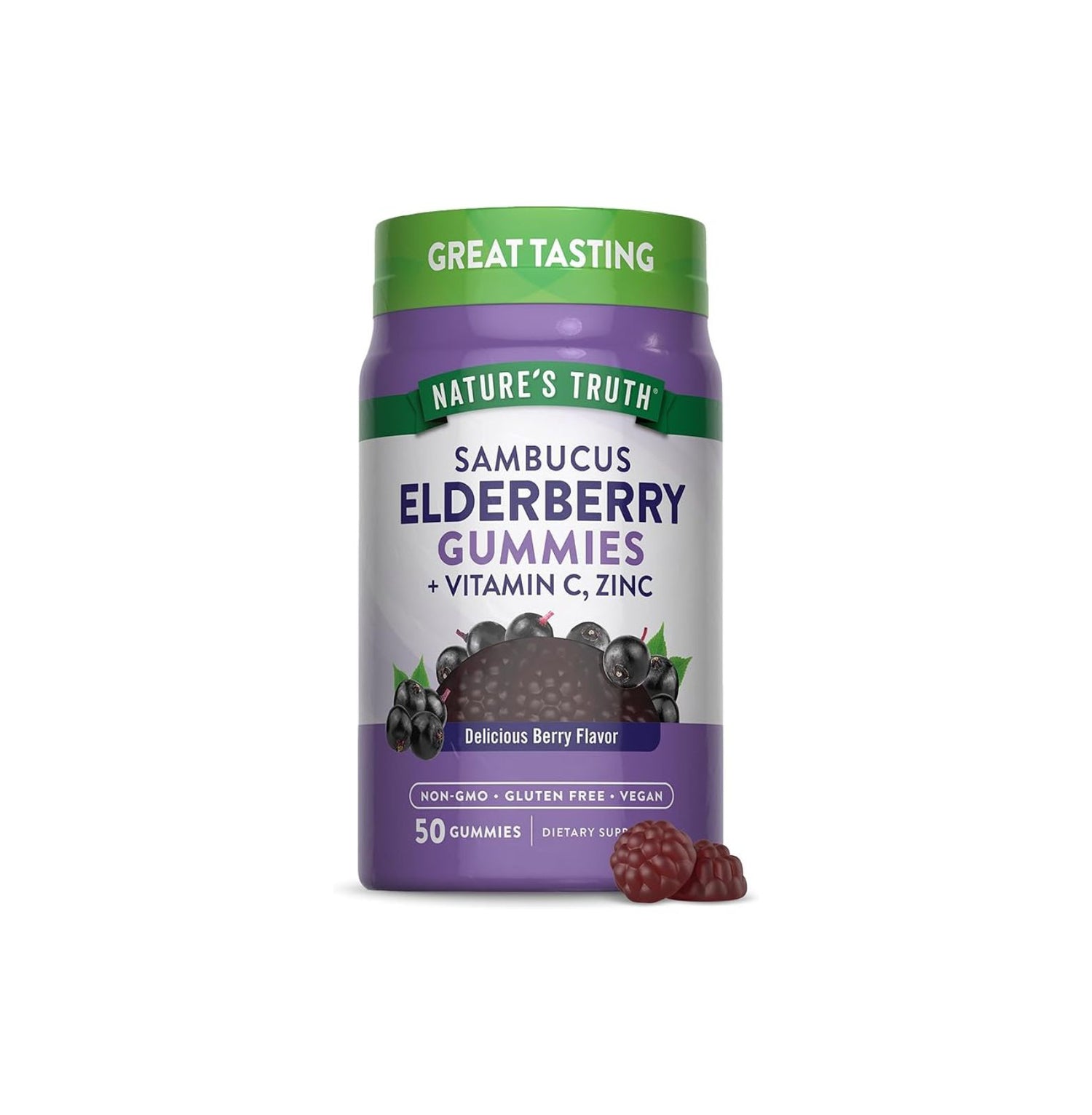NATURE'S TRUTH VITAMINA C + ZINC 50 GUMMIES SABOR BAYAS