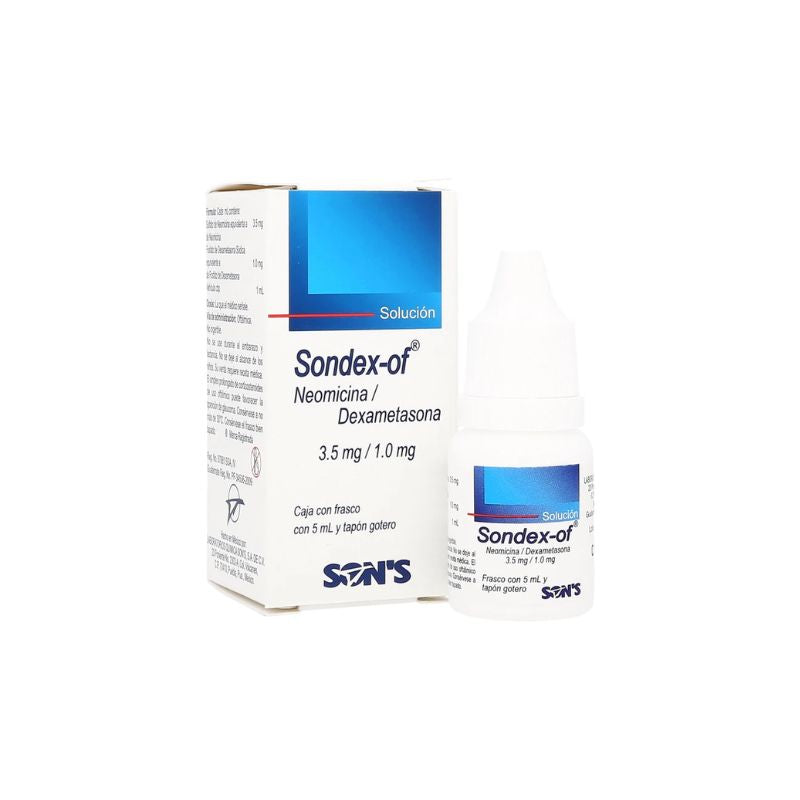 SONDEX-OF (Neomycin, Dexamethasone) 3.5mg/1.0mg Ophthalmic Solution 5ml